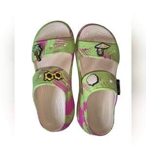 Crocs Crush 'Spring Break' Sandals Women's Size 9